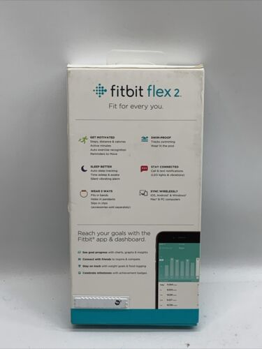 Fitbit Flex 2 Activity Tracker Black FB403BK All Day Activity Swim-Proof Black