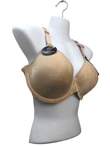 Bali NUDE Comfort Revolution Front-Close Shaping Bra DF3P66 Size US 36D Beige