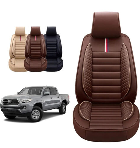 OASIS AUTO Tailor Fit Seat Covers Compatible with 2005-2025 Tacoma Rear Brown