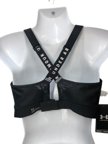 Under Armour Womens Black Infinity High Support Sports Bra Racerback Run Large