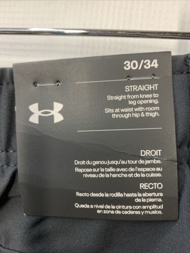 Under Armour Men's Standard Drive Long Pants Black (001)/Halo Gray Size 30/34