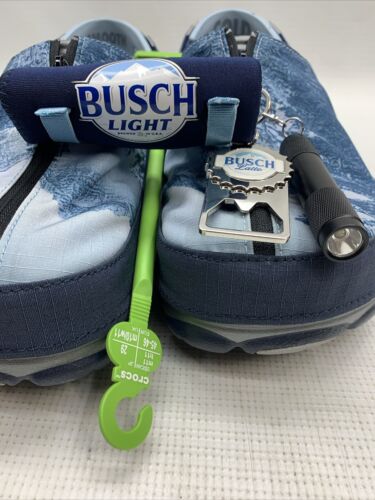 Busch Light Beer x Crocs Classic Mens Size 11 All Terrain Outdoors Clog Slip-on