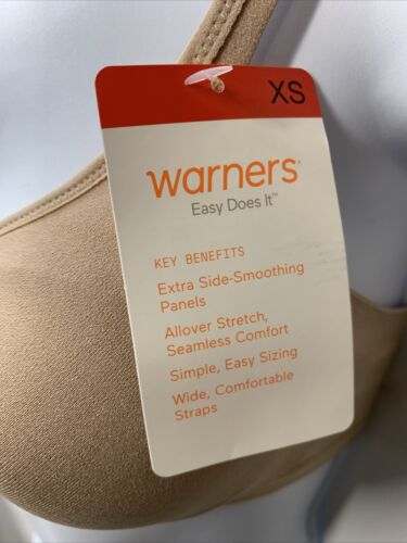 Warners Womens Easy Does It Wire-Free No Bulge Bra RM3911A Size XS Lightly-Lined