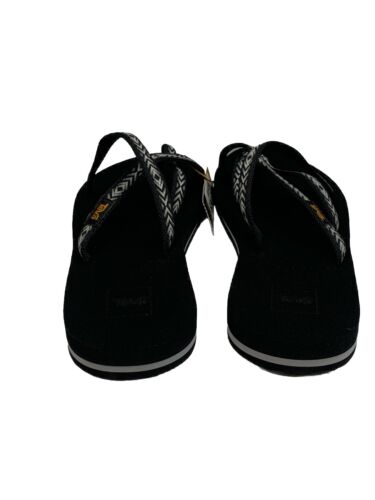 Teva Olowahu Wome's Size 8 Himalaya Black Minimalist Thong Sandals 6840-W Slipon