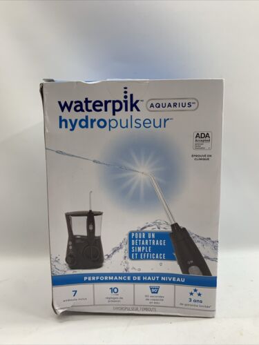 Waterpik Aquarius WP-662CD Jet Black 10 Pressure Settings Teeth Water Flosser