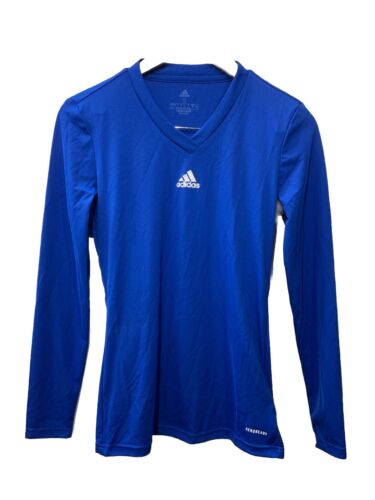 adidas Womens Team Base Tee Small Long Sleeve GK9089 Blue Football/Soccer Jersey