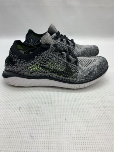 Nike Free RN Flyknit Womens Size7.5 Gray/Black Athletic Shoes Sneakers Lace-up