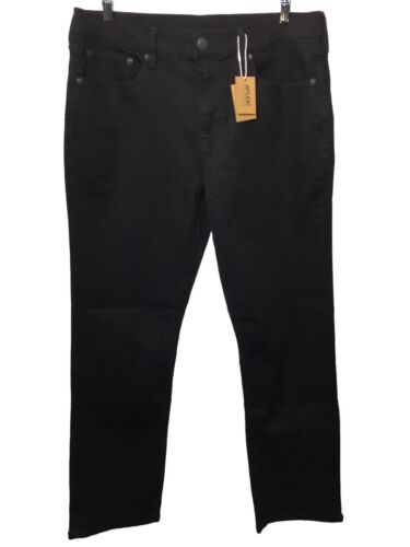 Apuor Men's Regular Fit Jeans Stretch Fit Straight Leg Long Pants Black Size 34