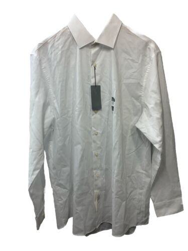 Kenneth Cole Unlisted Men's Dress Shirt Slim Fit Solid Long Sleeve Size L White