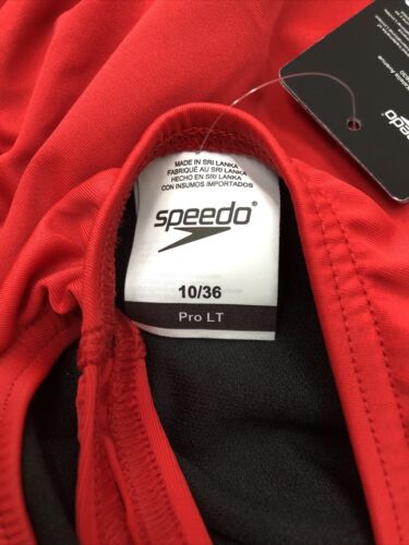 Speedo Standard Swimsuit One Piece ProLT Super Pro Solid Adult Red Wm Size 10/36