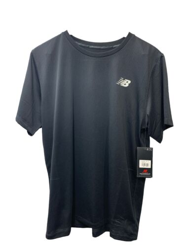 Mens New Balance Tenacity Short Sleeve Heather Gray Tee T-Shirt MT11095 Size M