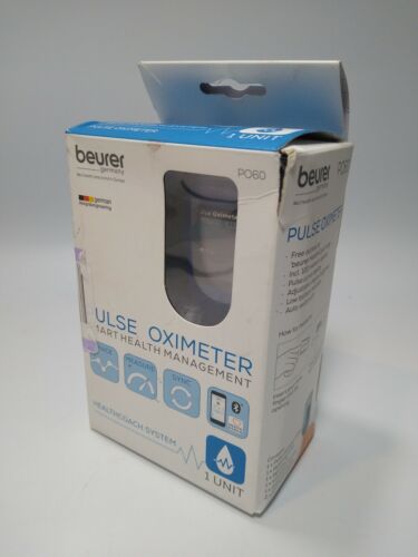 Beurer Bluetooth Fingertip Pulse Oximeter, PO60- Blood Oxygen&Heart Rate Monitor