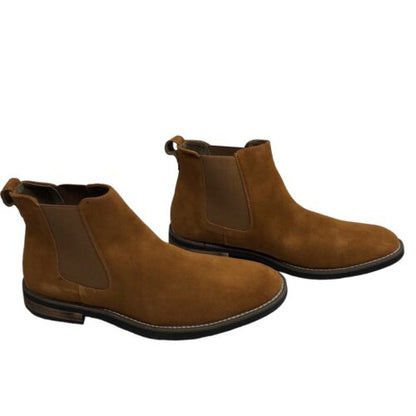 Bruno Marc Urban 06 Men’s Suede Leather Chelsea Boots Pull-on US 12 Camel Brown