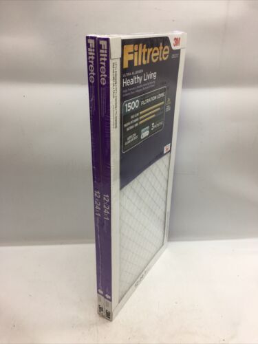 Filtrete 12x24x1 Air Filter Pleated MPR 1500 MERV 12 Healthy Living - 2 PACK