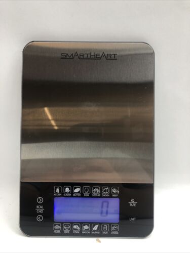 Smart Heart Digital Kitchen Food Scale with Calorie & Carb Calculator 11lbs Cap