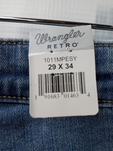 Wrangler Retro High Rise Trouser 29W/34L Tappered Denim Blue Jeans 1011MPESY