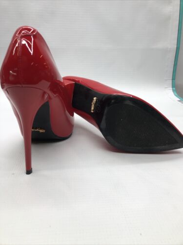 Women's Candy Apple Red Pointed Toe Stiletto High Heels Shoe Size 8 Hingswink