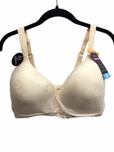 Bali Bra Comfort Revolution Wire-Free Bra Light Beige Swirl DF3463 Size 40DD