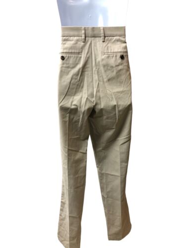 Men's Slim-Fit Flat-Front Khaki Brown Dress Long Pant Amazon Essential 34x34