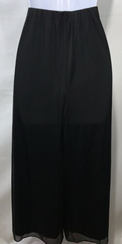 Alex Evenings Womens Wide Leg Chiffon Dress Pant Size Large Black Tulip 8332933