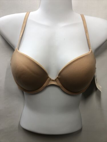 Calvin Klein QP1428 "Women's Form" Push Up Microfiber Bra Beige Size 34C QP1428O