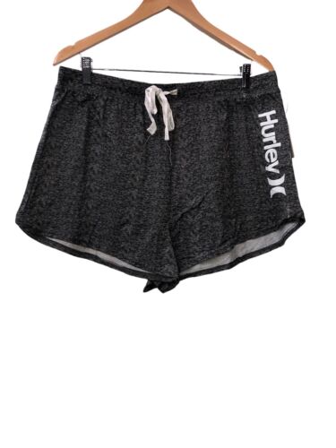 Hurley Women's Summer Lightweight Casual Shorts Drawstring Lightweight 1X Gray