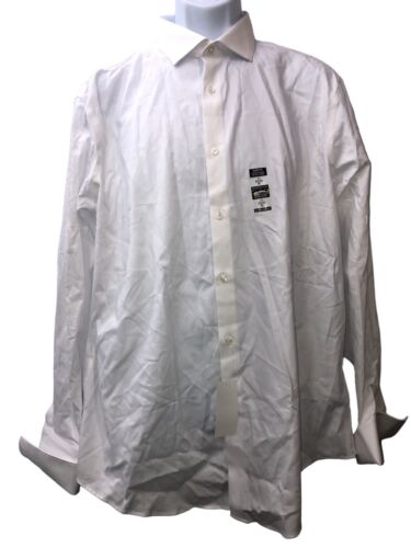 Calvin Klein Men's Steel Slim Fit Stretch Wrinkle Free Dress Shirt XL White