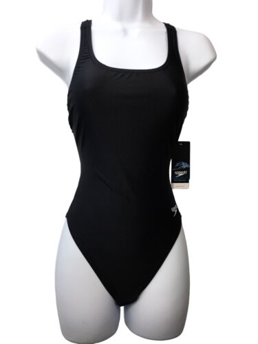 Speedo Women's Swimsuit One Piece Prolt Super Pro Solid Adult Size 6/32 Black