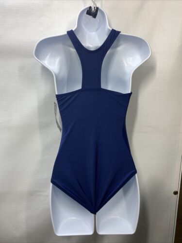 Speedo Girls One Piece Closed Racerback Swimsuit 2023 Blueprint Size 12 Swimwear