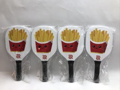 Pickleball Premium Wood Pickleball Paddles Rackets Frenchfry Funny - 4 Pack