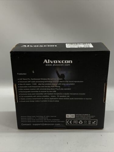 Alvoxcon Wireless Headset Lavalier Microphone System Wireless Lapel Mic TG210