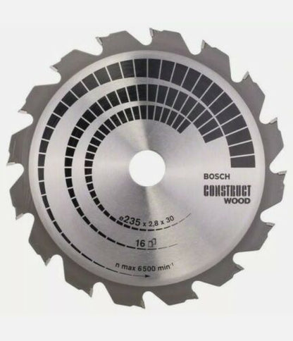 Bosch 2608640636 Circular Saw Blade Construct Wood, 235 x 2,8x 30/25mm