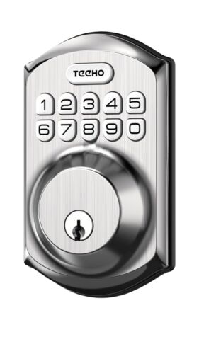 TEEHO TE001 Keyless Entry Door Lock with Keypad - Smart Deadbolt Lock Nickle