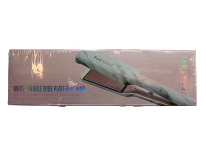 FoxyBae White Marble Wide Plate Flat Iron (1.75")