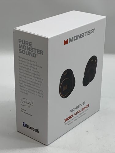 Monster Wireless Earbuds Achieve 300 AirLinks Bluetooth Headphones Touch Control