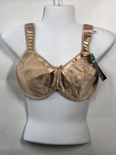 Bali Women's Satin Tracings Underwire Minimizer Bra DF3562 Opque Satin Size 34D