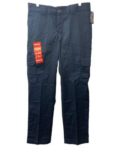 Dickies Men's WP595 Flex Regular Fit Straight Leg Work Cargo Pants 32X32 Navy