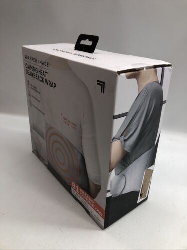 Sharper Image Calming Heating Deluxe Back Wrap 81 Relaxing Combinations Gray