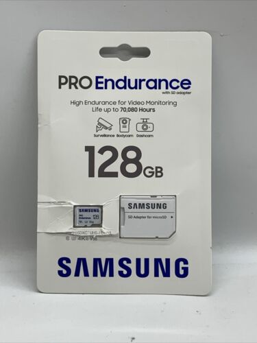 Samsung - PRO Endurance 128GB microSDXC SD Memory Storage Card with SD Adapter