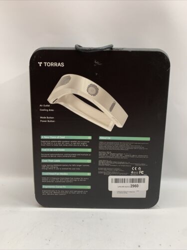 Torras Coolify 3 FG6 White Ergonomic Curve Wearable Air Conditioner Fan Portable