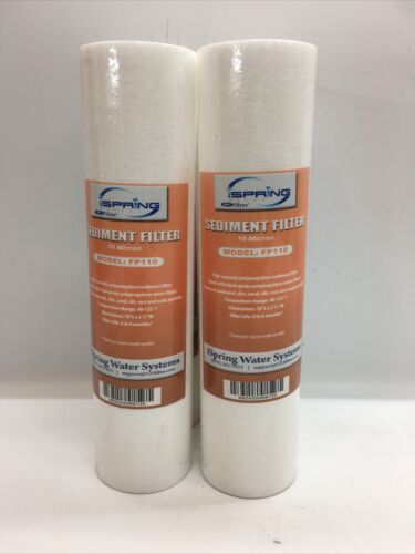 iSpring FP110 10 Micron 10"x2.5" Universal Sediment Filter Cartridge Lot Of 4