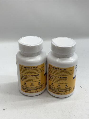 Ocean Blue High Potency OMEGA-3 2100 Fish Oil 60 Softgels Supplement - Lot Of 2