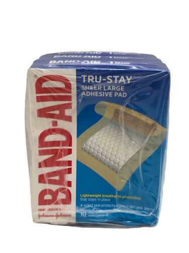 Band-Aid Large Lightweight Protection Adhesive Pads 10 Bandages Each - 3 Pack