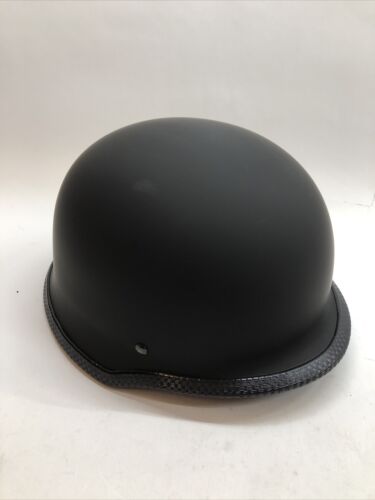 Half Shell Dull Black Hawk Motorcycle Plain Helmet DOT Approved CH-627 Large