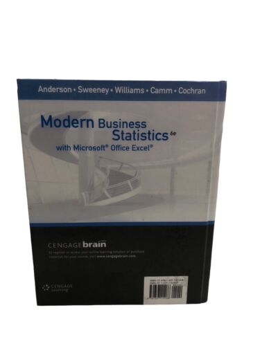 Modern Business Statistics with Microsoft Office Excel Anderson Sweeney Williams