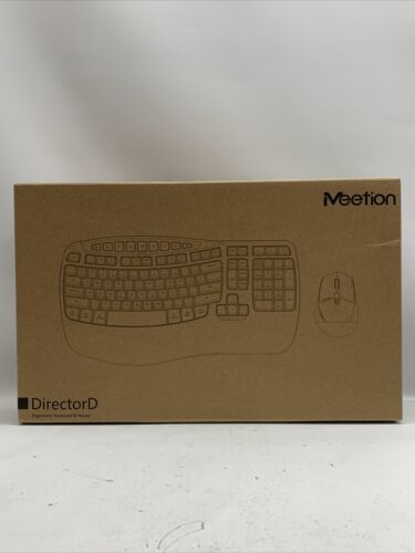 MEETION Director D Ergonomic USB/Bluetooth Wireless Keyboard Mouse Combo Black