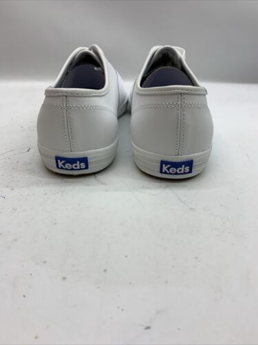 Woman's Sneakers Keds Champion Leather Sneaker Shoes White WH45750 Size 9.5 XW