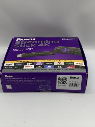 Roku Streaming Stick 4K/HDR/Dolby Vision Streaming Device with Roku Voice Remote