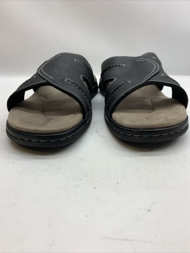 Men's Slide Sandals Dockers Sunland Black Size 11 M Casual 90-21394 Open Toe