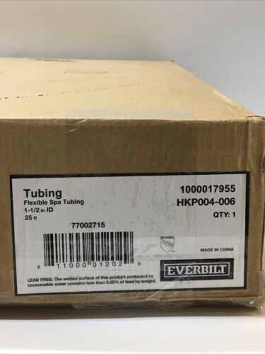 Everbilt HKP004-006 Flexible Spa Tubing 1-1/2" ID X 25ft White 1000017955